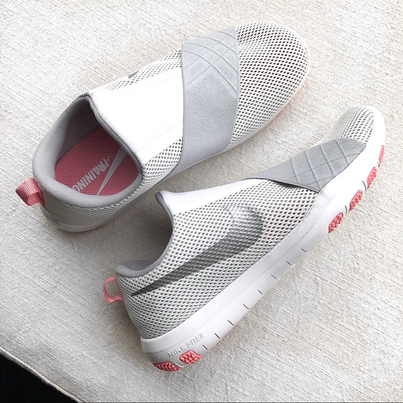 Nike Shoes - Nike Free White Grey Training Sneakers 